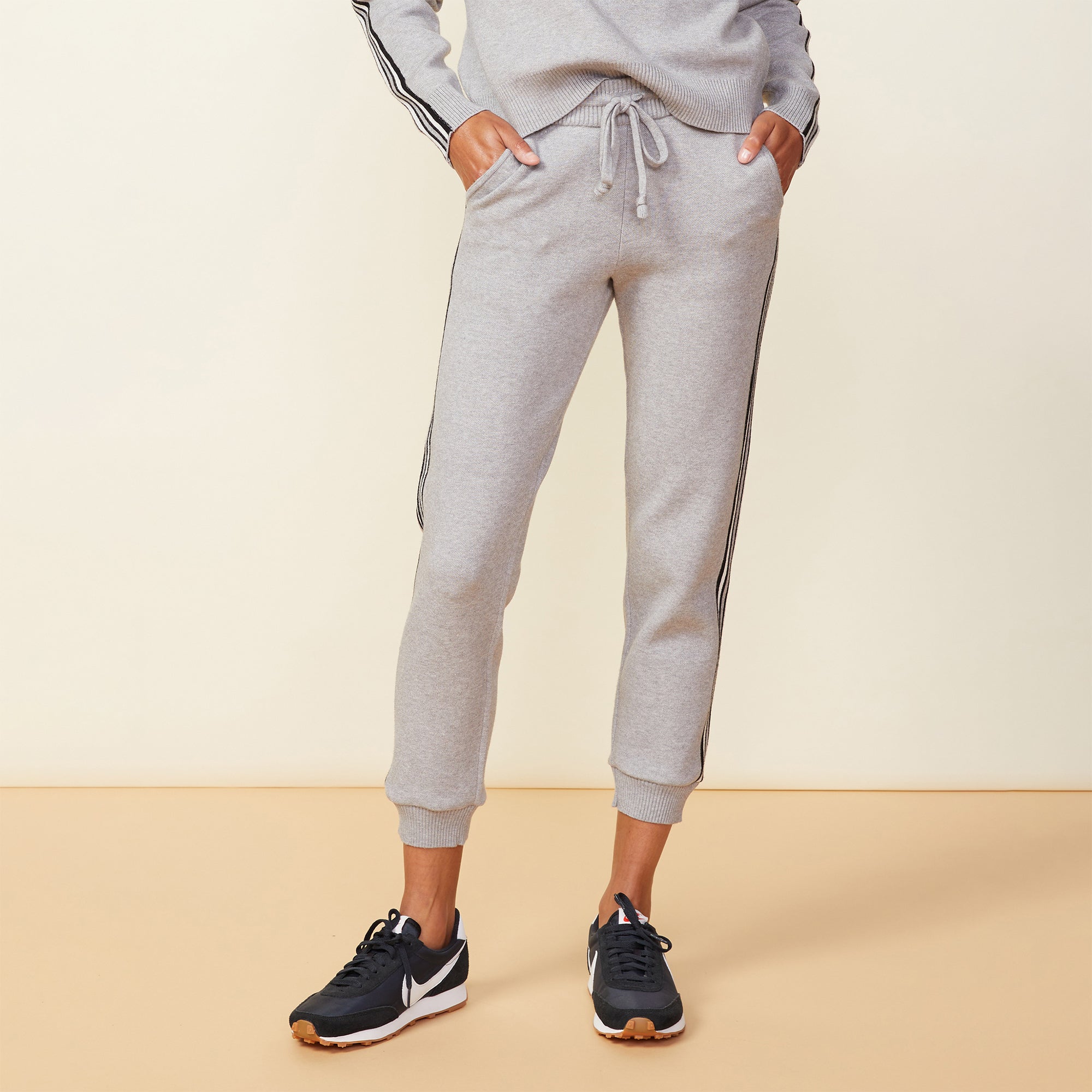 Soft Knit Track Cuffed Jogger | Women | Heather Grey