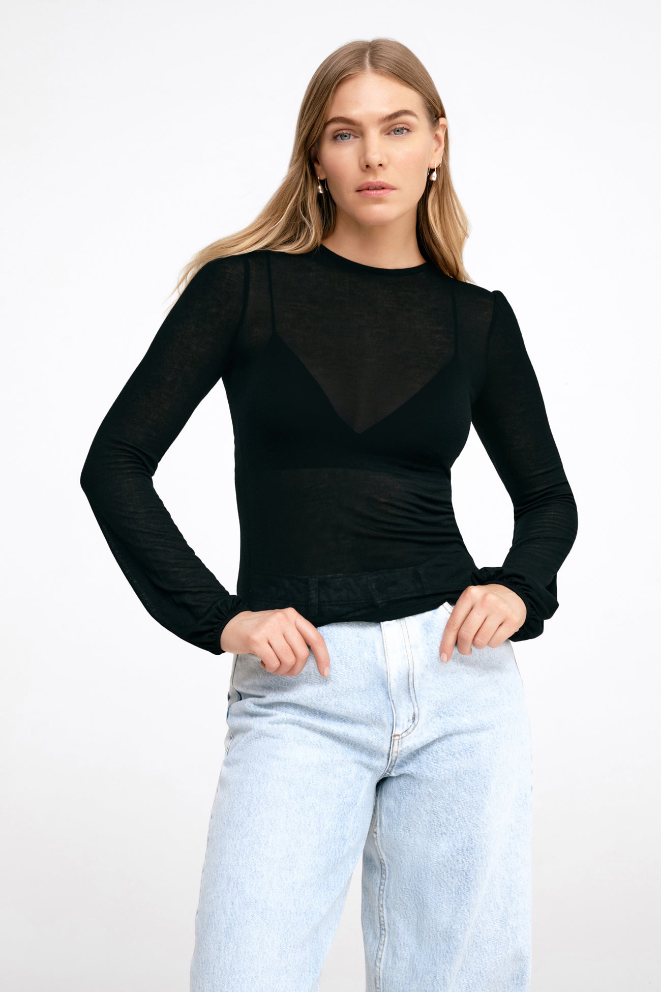 Alex Sheer Top | Black