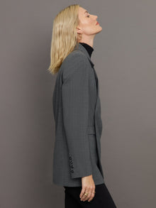 Lilith Blazer | Light Grey Pinstripe