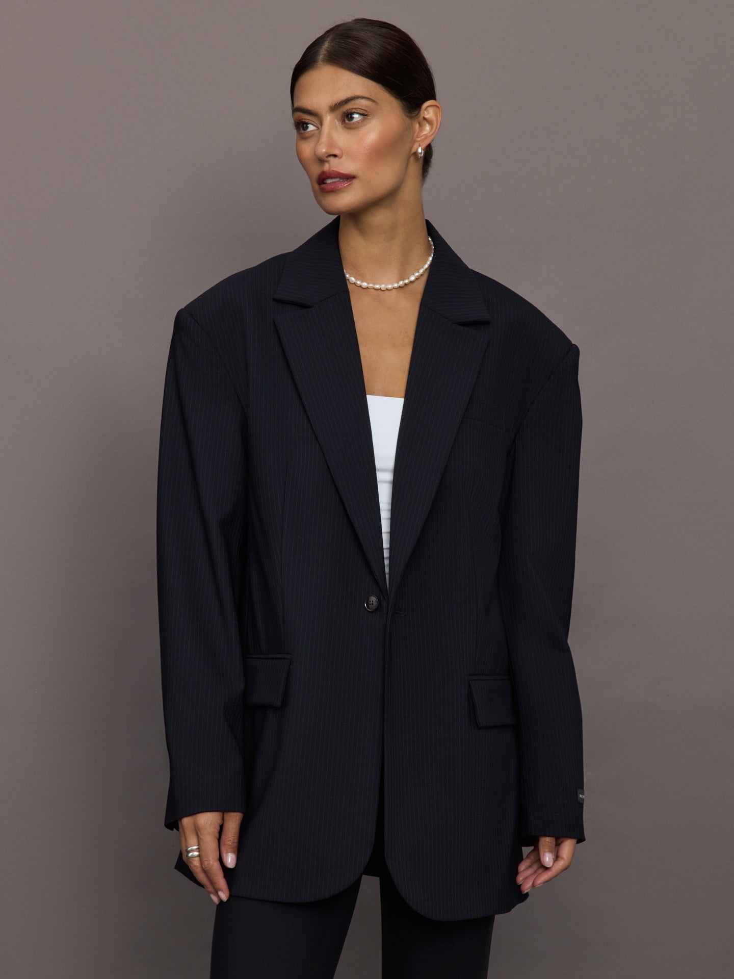 Yago Blazer | Navy Pinstripe