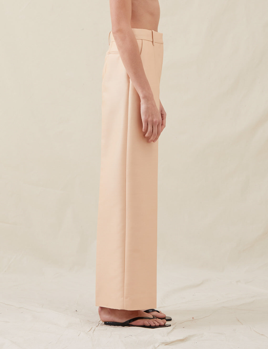 Womens | The Tailored Trousers In Lucent Wool | Blush