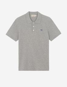 Mens | Navy Fox Patch Classic Polo | Grey Melange