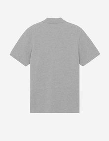 Mens | Navy Fox Patch Classic Polo | Grey Melange