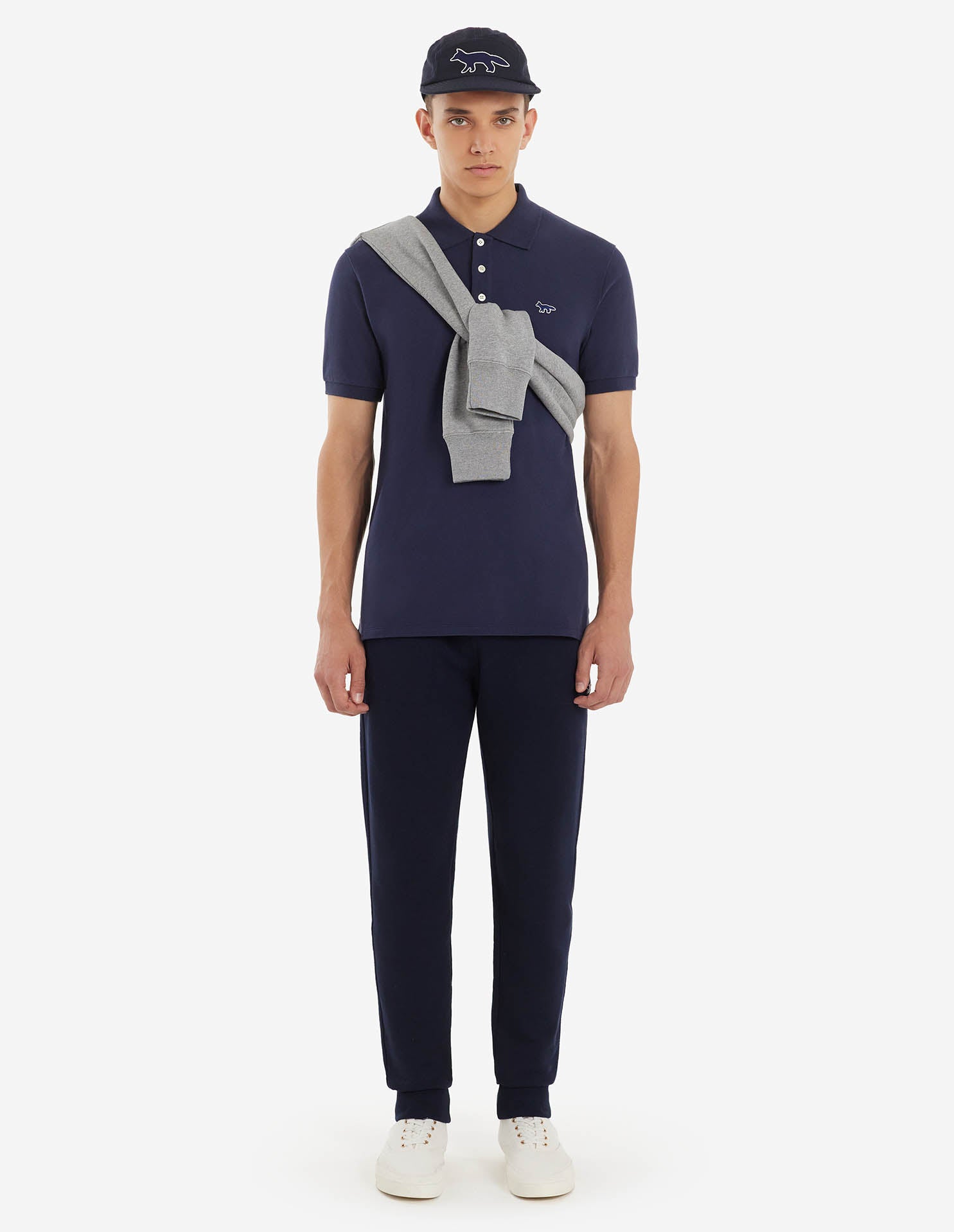 Mens | Navy Fox Patch Classic Polo | Navy