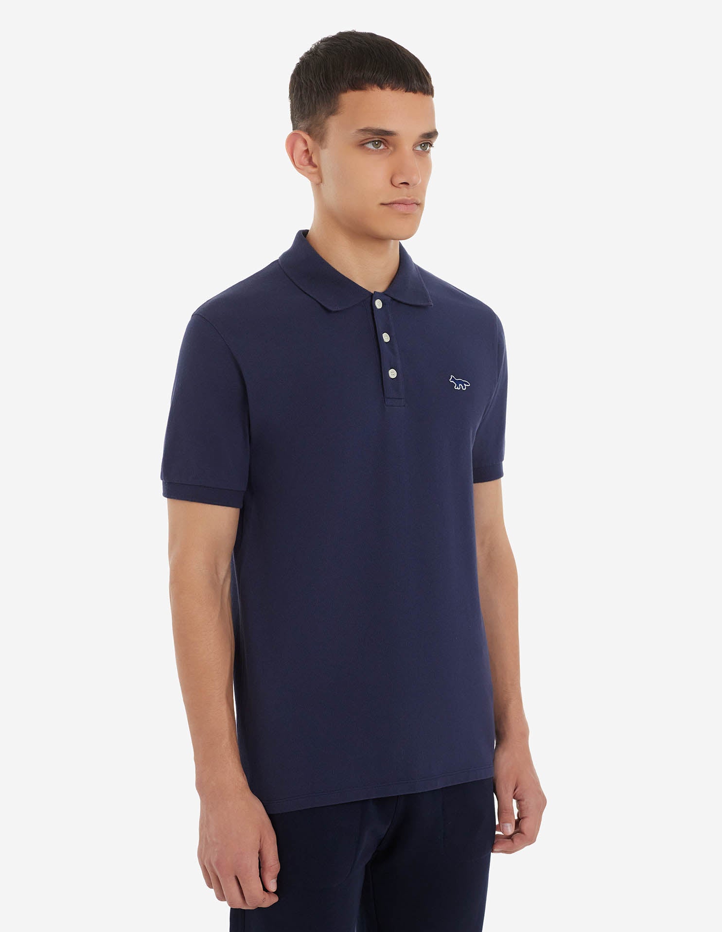 Mens | Navy Fox Patch Classic Polo | Navy