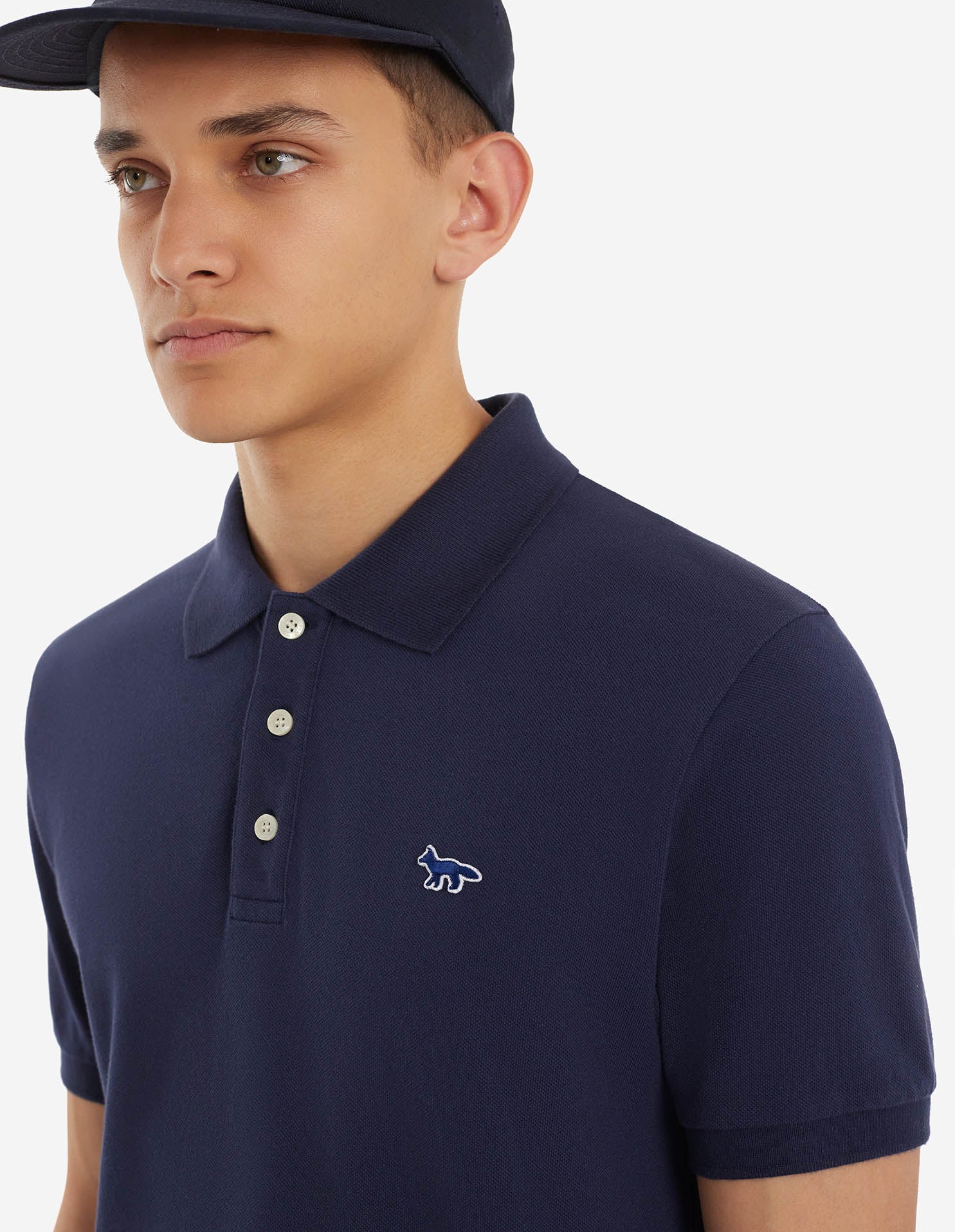 Mens | Navy Fox Patch Classic Polo | Navy