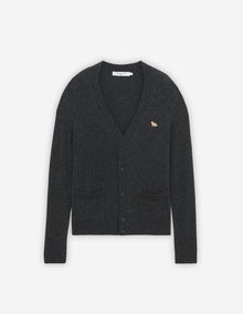 Mens | Baby Fox Patch Cosy Cardigan | Dark Grey Melange