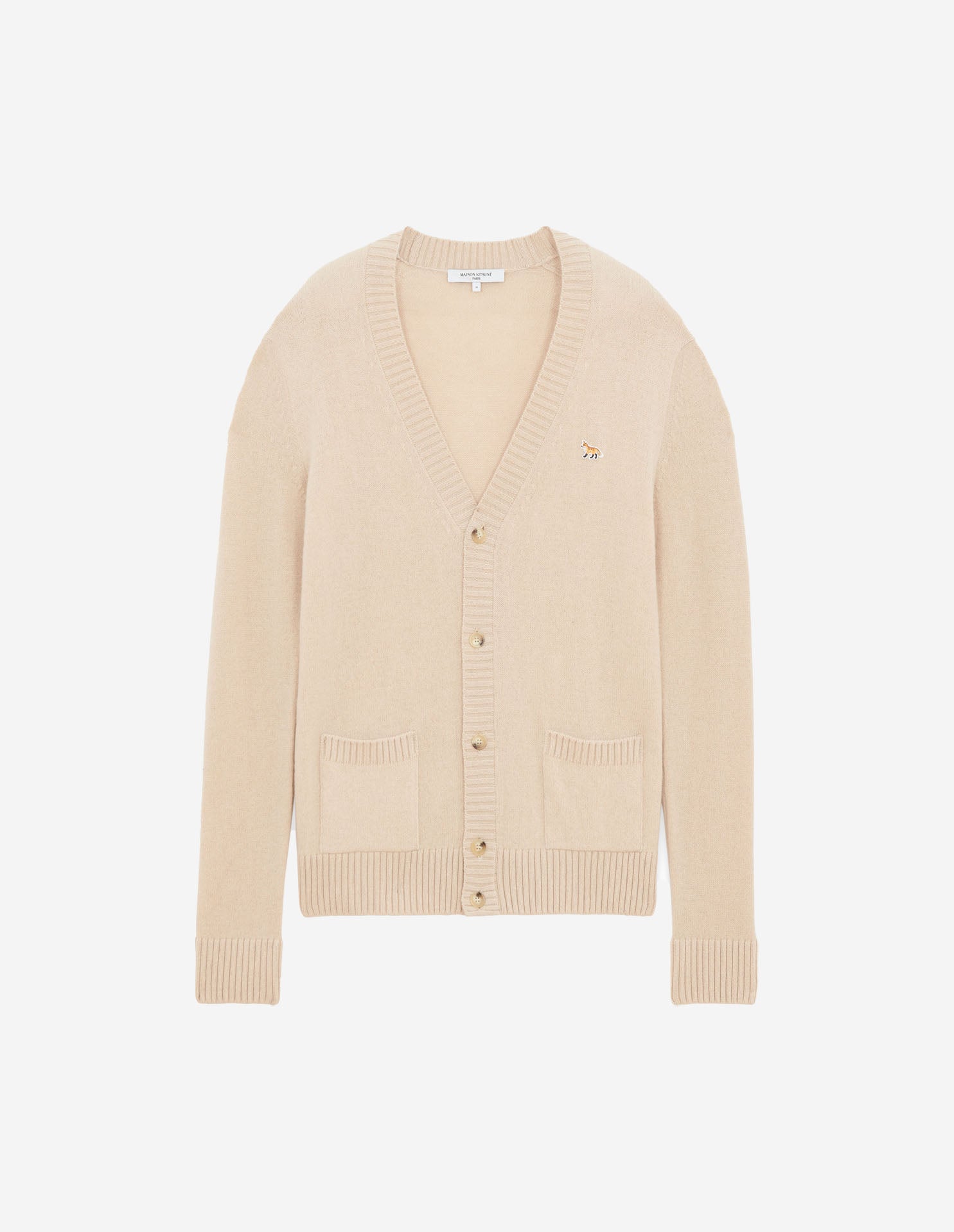 Mens | Baby Fox Patch Cosy Cardigan | Beige