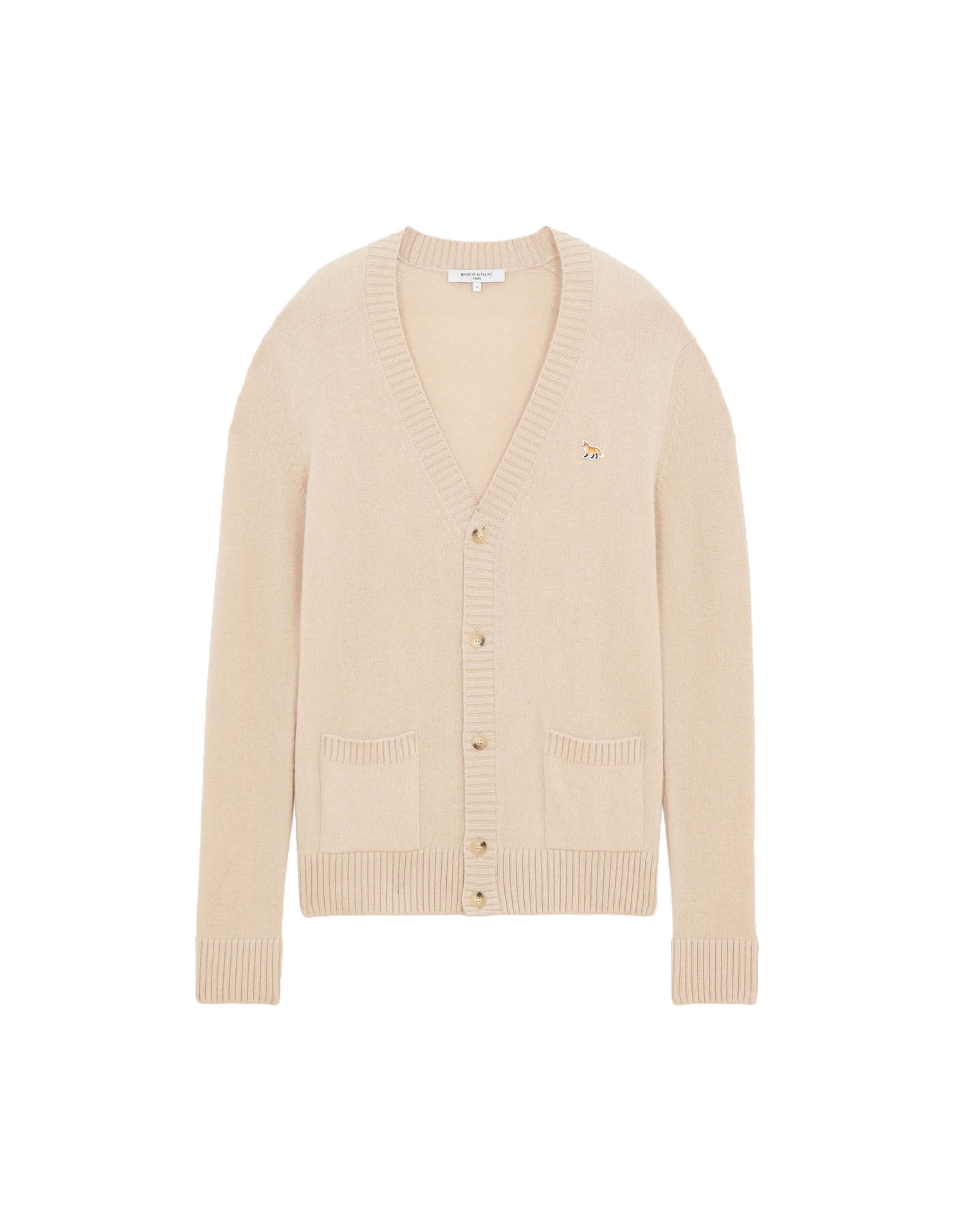 Mens | Baby Fox Patch Cosy Cardigan | Beige