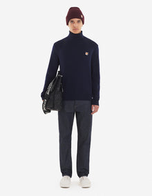 Mens | Baby Fox Patch Cosy R-Neck Pullover | Navy