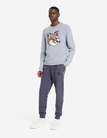 Mens | Big Fox Head Classic Pullover | Grey