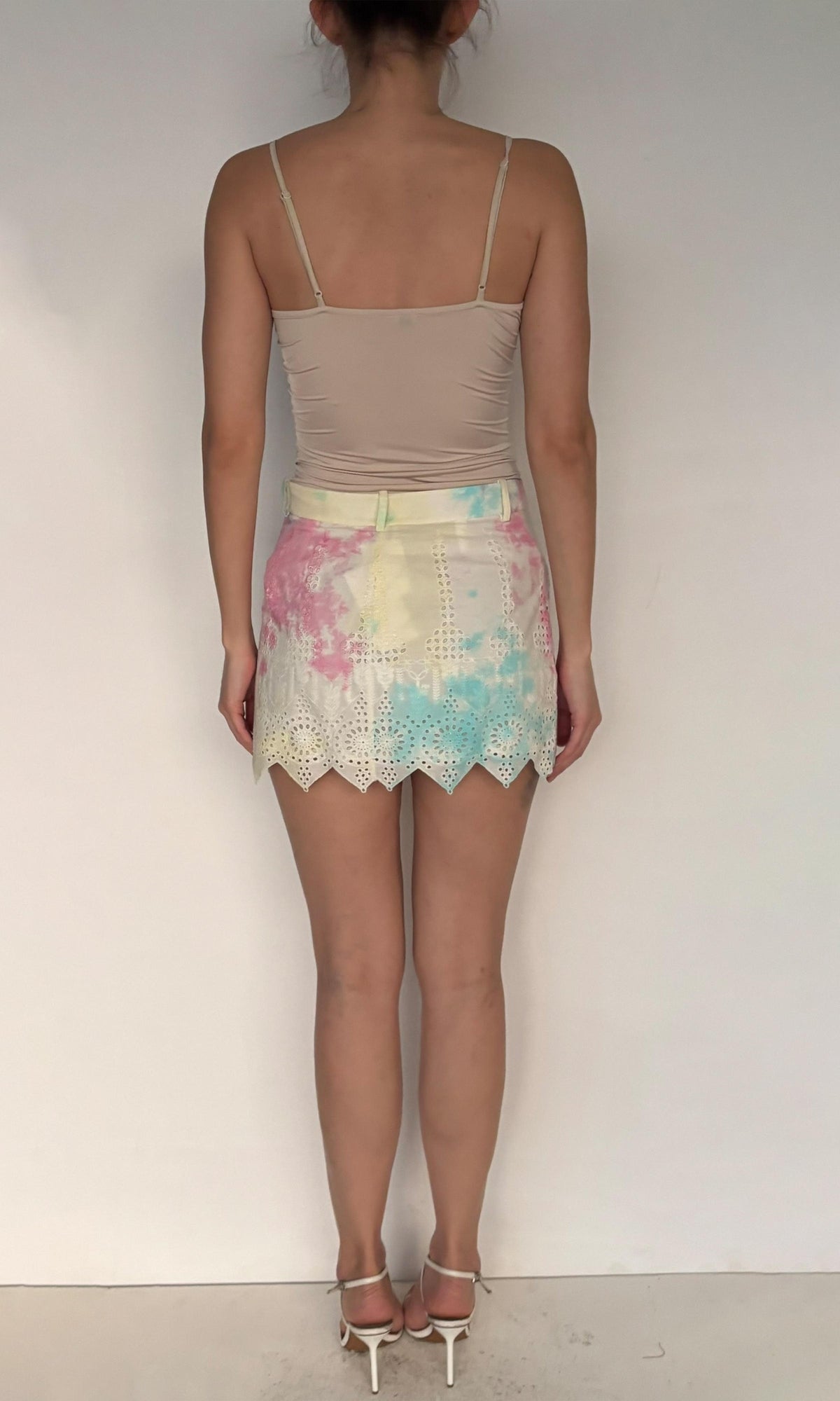 Womens | Amara Cotton Cambric Short Skirt | Tie Dye