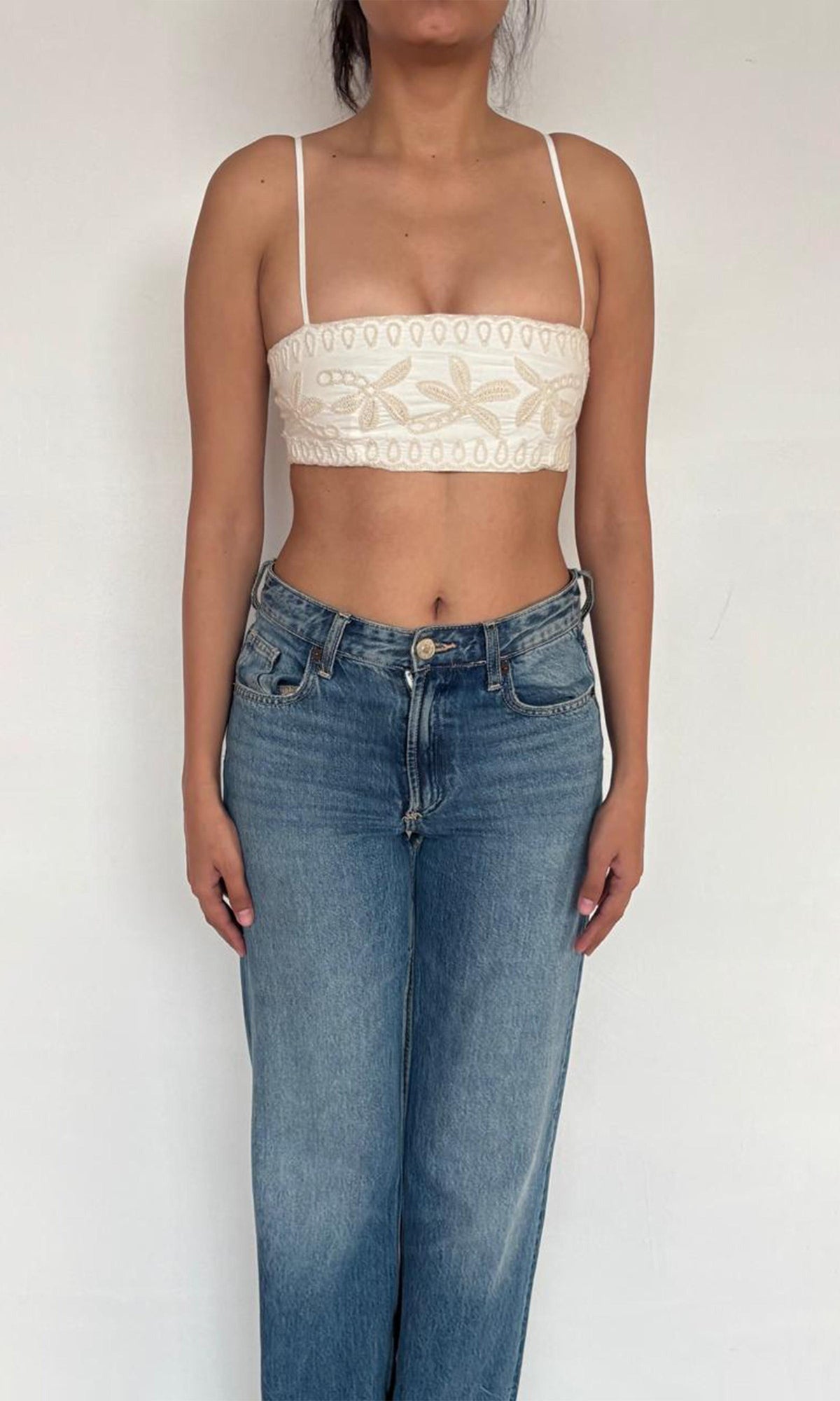 Womens | Ari Cotton Poplin Bandeau | White