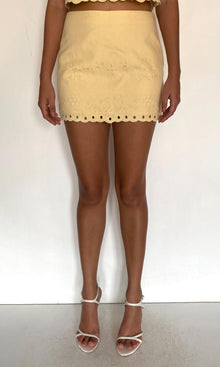 Hemant And Nandita | Bagh Cotton Mini Skirt | Yellow