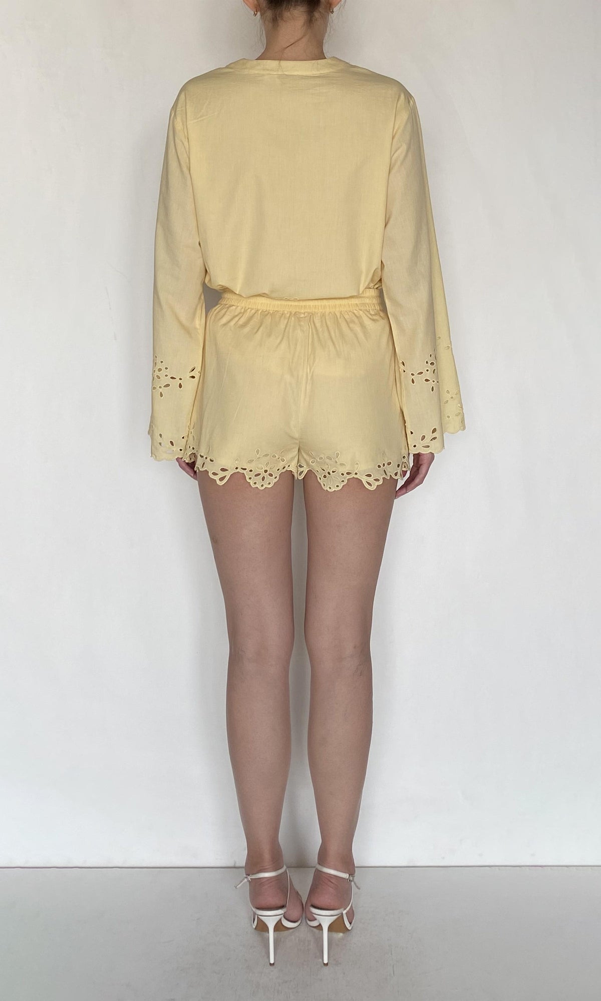 Hemant And Nandita | Bagh Cotton Shorts | Yellow