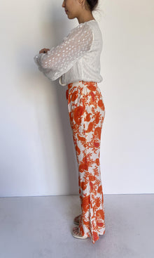 Hemant And Nandita | Bela Moss Crepe Pants | Orange