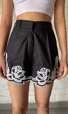 Hemant And Nandita | Daha Cotton Poplin Shorts | Black