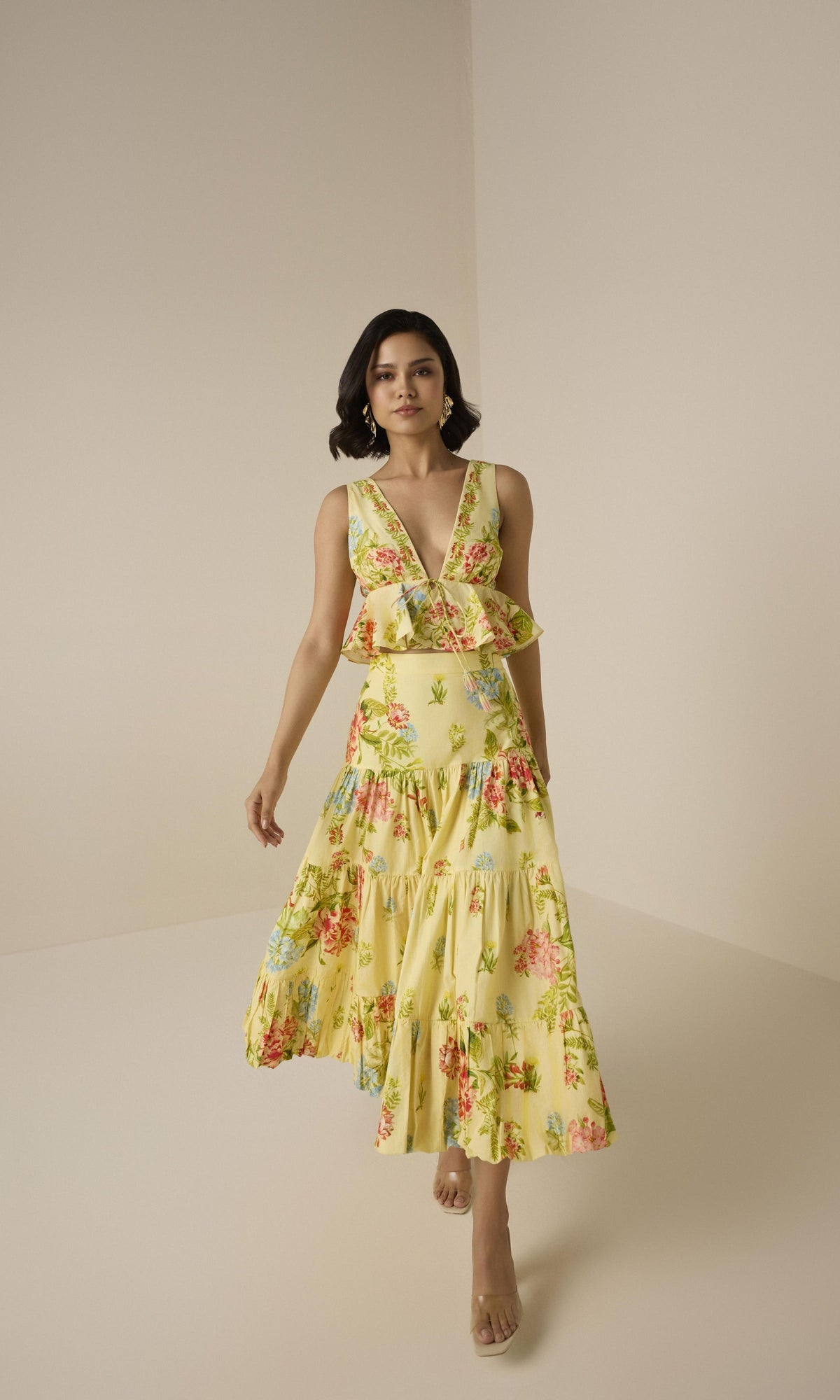 Hemant And Nandita | Dhun Cotton Poplin Peplum Top | Multi