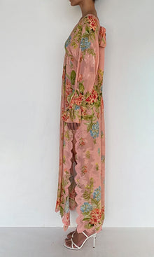 Hemant And Nandita | Dhun Viscose Ggt Dobby Kaftan With Printed Slip | Multi