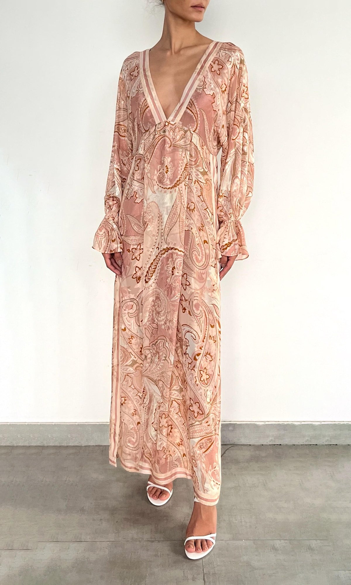 Womens | Fiza Viscose Ggt Dobby Kaftan Without Slip | Peach Pink