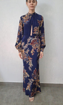 Womens | Inv Viscose Long Dress | Blue