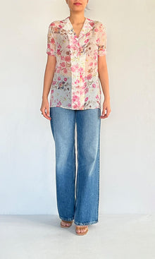 Hemant And Nandita | Inv Viscose Chiffon Shirt | Pink