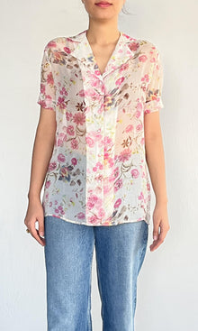 Hemant And Nandita | Inv Viscose Chiffon Shirt | Pink
