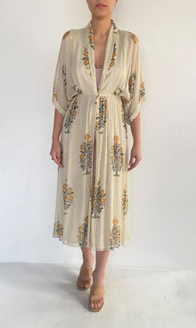 Hemant And Nandita | Inv Viscose Midi Dress | Multi