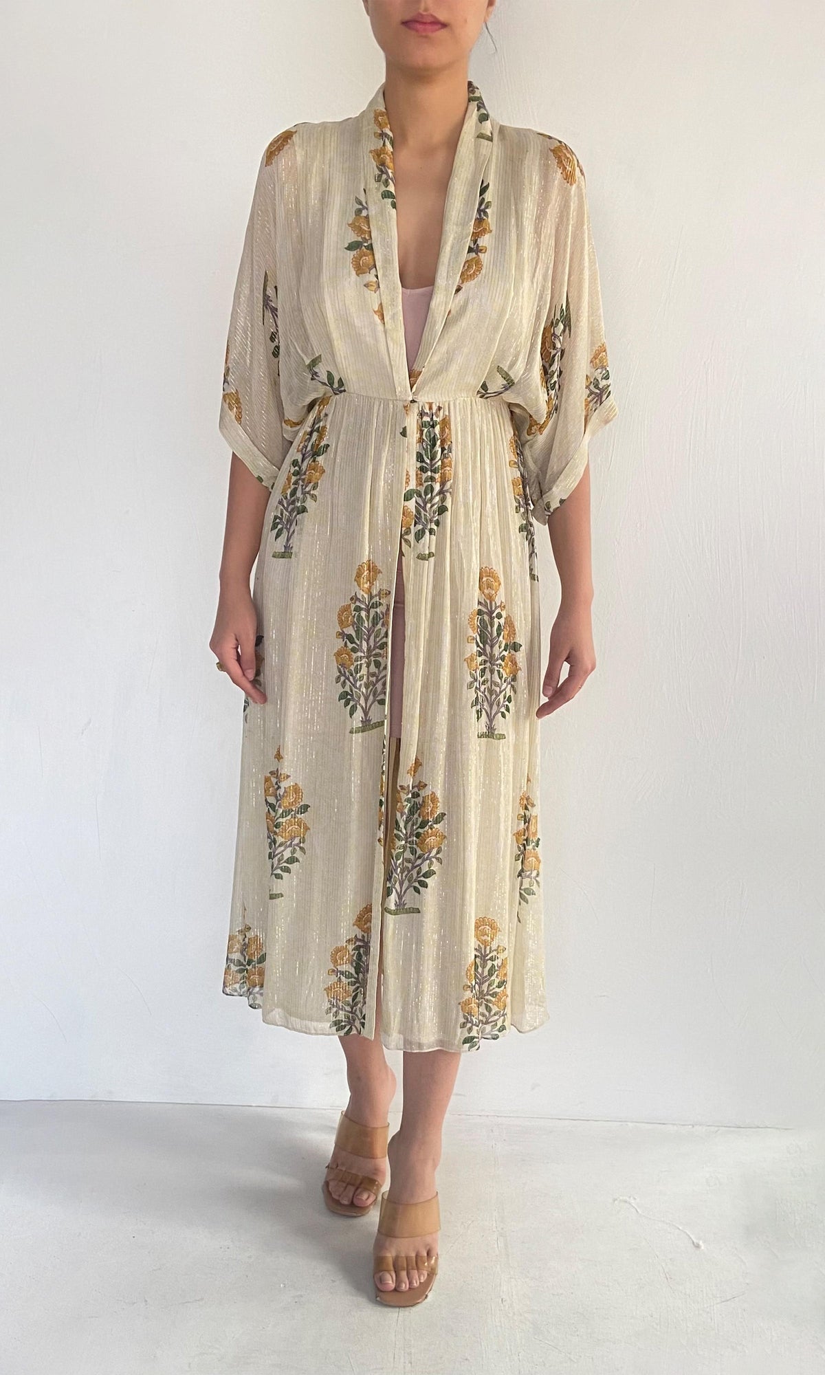 Hemant And Nandita | Inv Viscose Midi Dress | Multi
