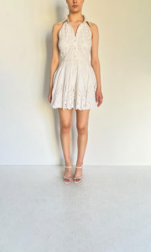 Womens | Inv Cotton Linen Short Dress | White