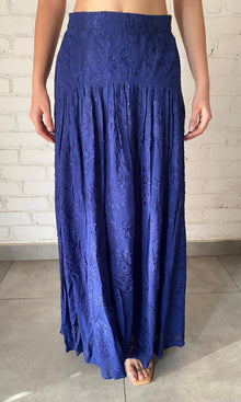 Womens | Inv Poplin Cotton Long Skirt | Blue