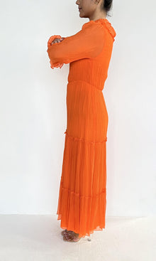 Hemant And Nandita | Inv Viscose Long Dress | Orange