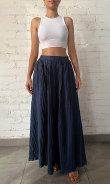 Womens | Inv Cotton Long Skirt | Blue