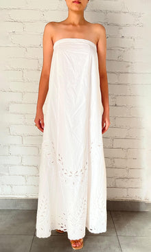 Hemant And Nandita | Inv Cotton Long Dress | White