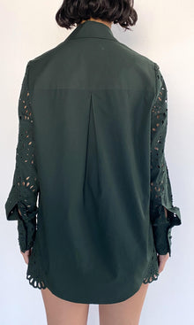 Hemant And Nandita | Kyna Cotton Poplin Shirt | Green