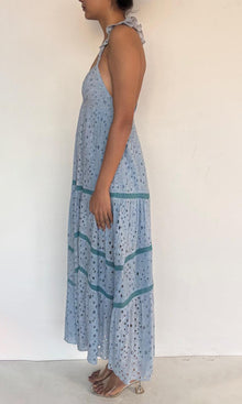 Womens | Lyna Cotton Long Dress | Blue