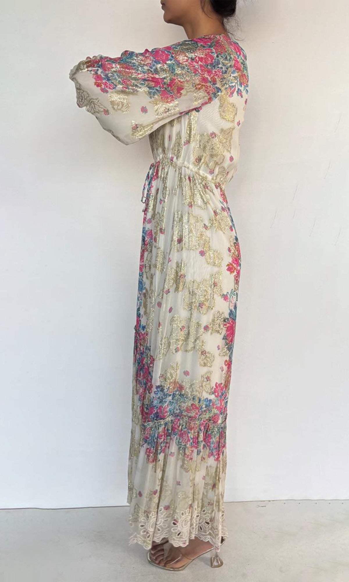 Hemant And Nandita | Mila Viscose Kaftan | White Multi