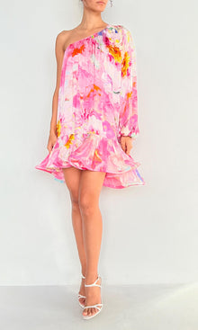 Womens | Mina Viscose Short Dress | Pink