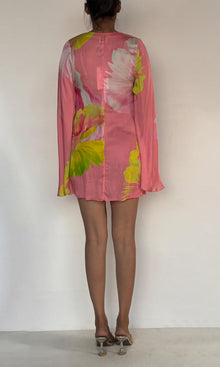 Hemant And Nandita | Mina Viscose Satin Short Dress | Pink