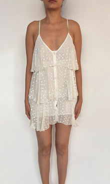 Hemant And Nandita | Noi Viscose Georgette Dobby Short Dress | White