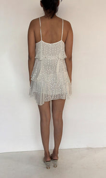 Hemant And Nandita | Noi Viscose Georgette Dobby Short Dress | White