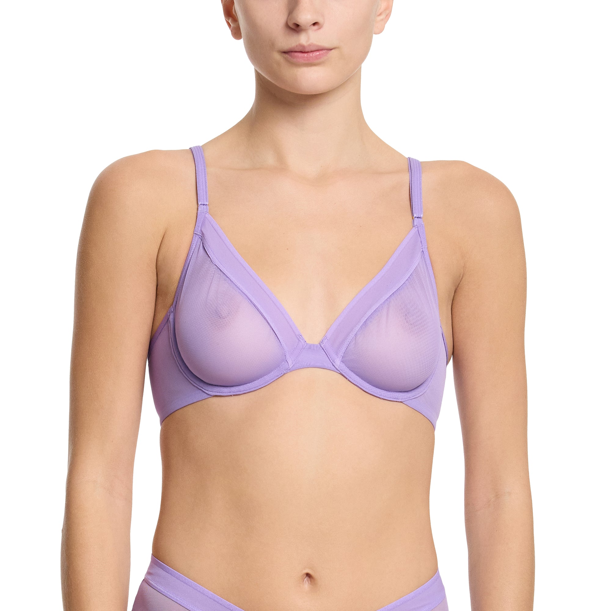Unlined Mesh Underwire Bra | Grape Juice (Purple)