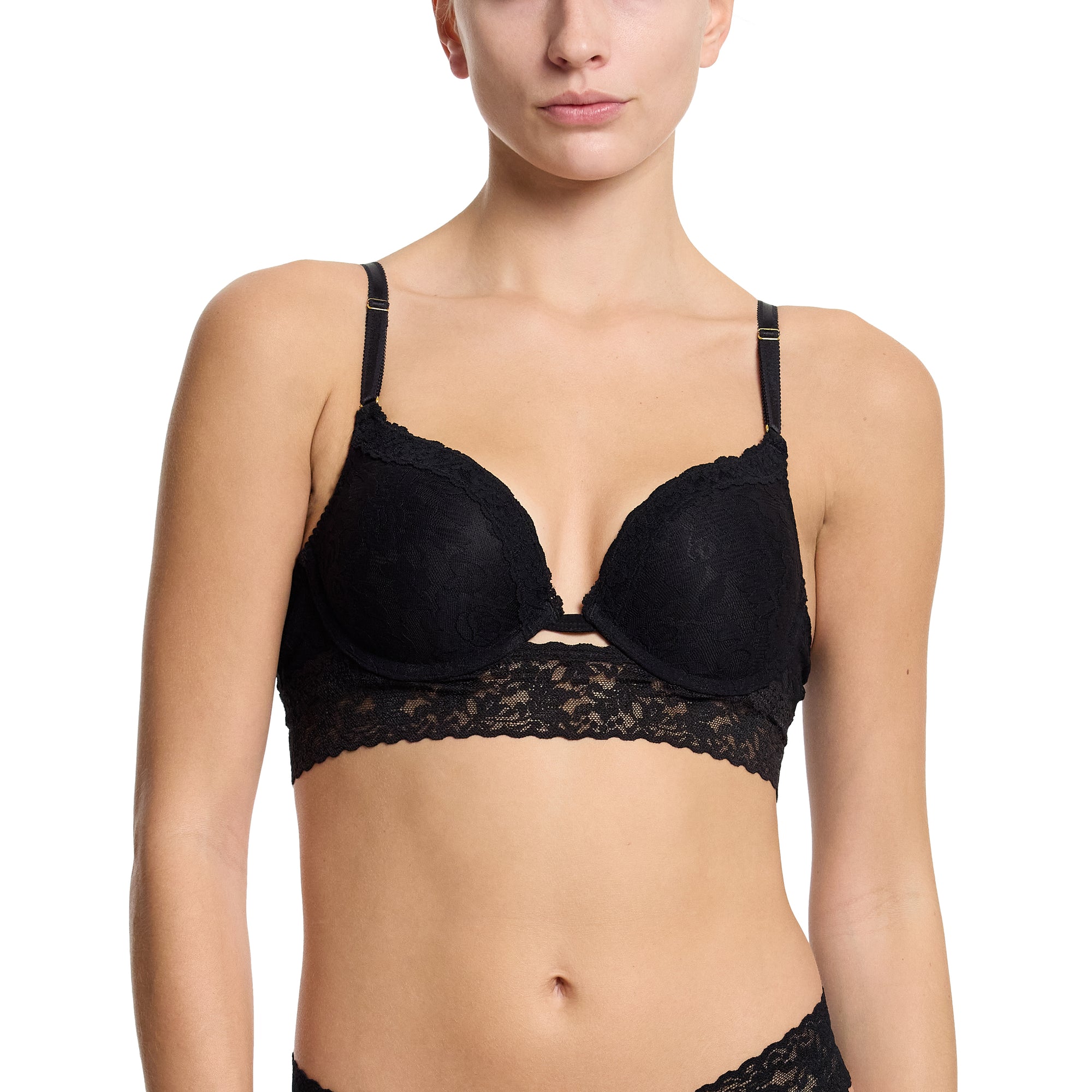 Sig Lace Plunge Push-Up | Black