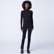 Heather Rib Turtleneck | Women | Black