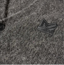 Unisex | Maison Kitsune Patch V-Neck Cardigan | Grey Melange