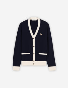 Unisex | Baby Fox Patch Bi-Color Classic Cardigan | Navy
