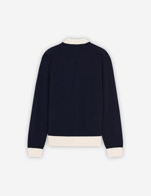 Unisex | Baby Fox Patch Bi-Color Classic Cardigan | Navy