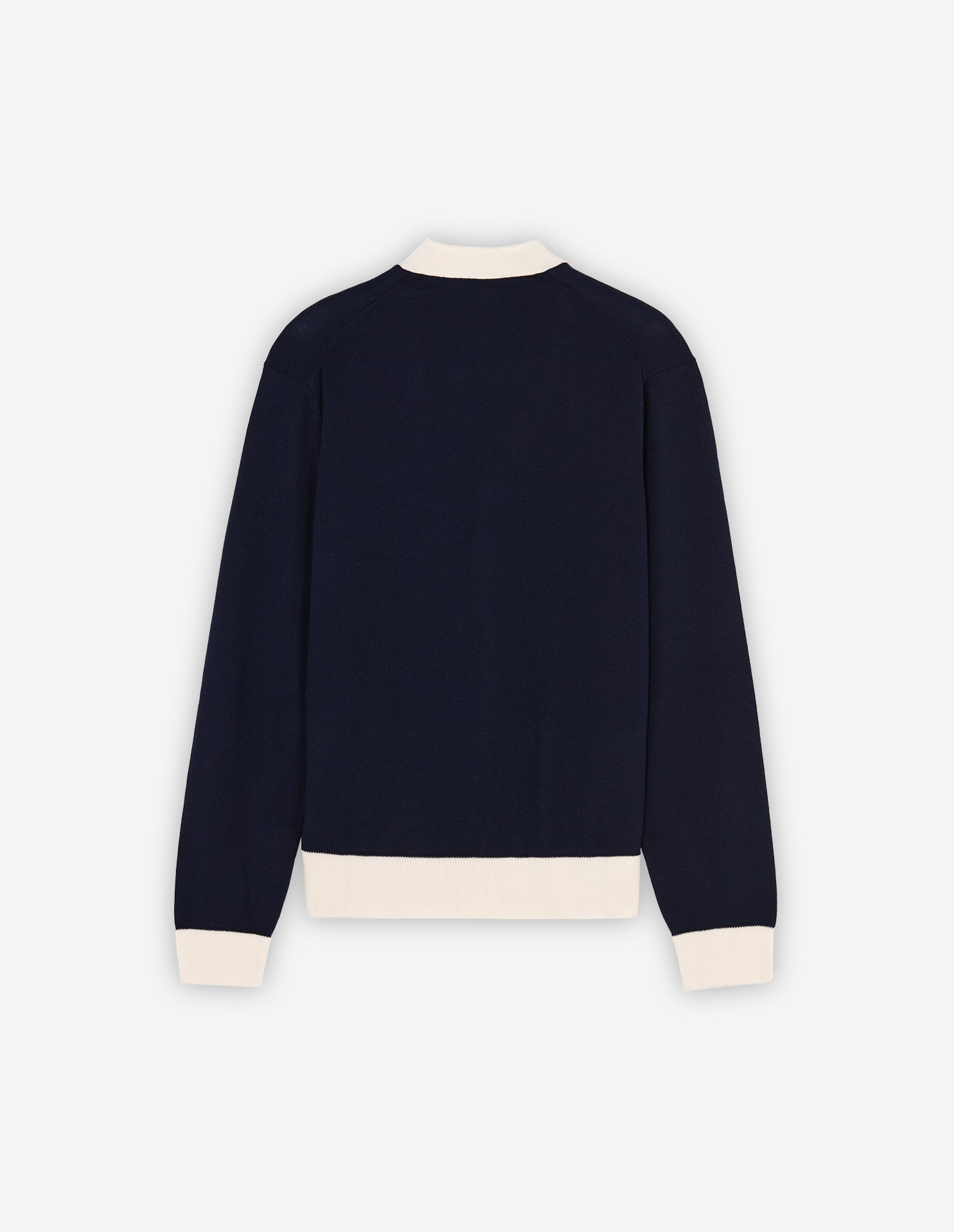 Unisex | Baby Fox Patch Bi-Color Classic Cardigan | Navy