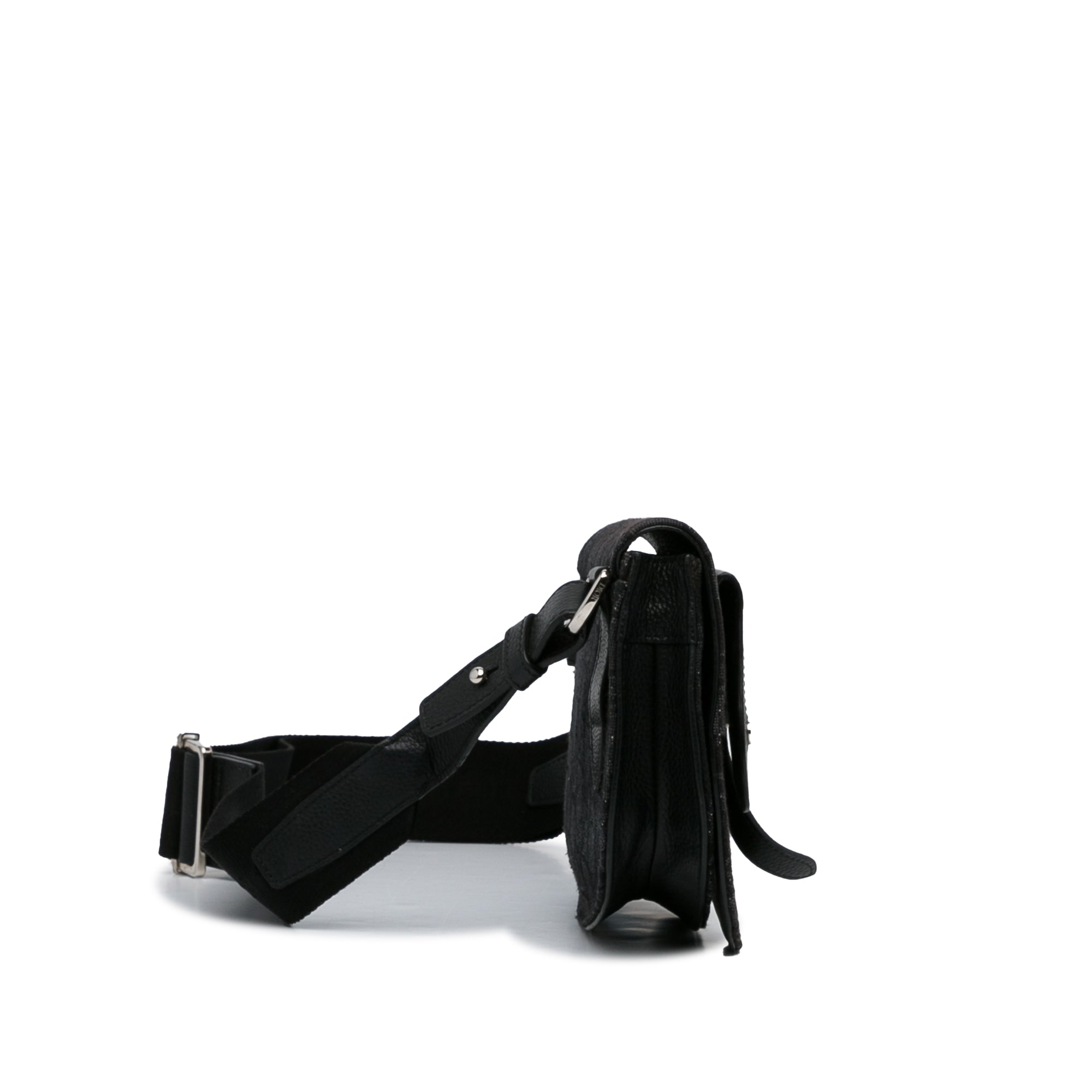 Dior | Pre-Owned Oblique Canvas Saddle Messenger Bag | Black