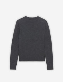 Womens | Fox Head Patch Adjusted R-Neck Cardigan | Anthracite Melange
